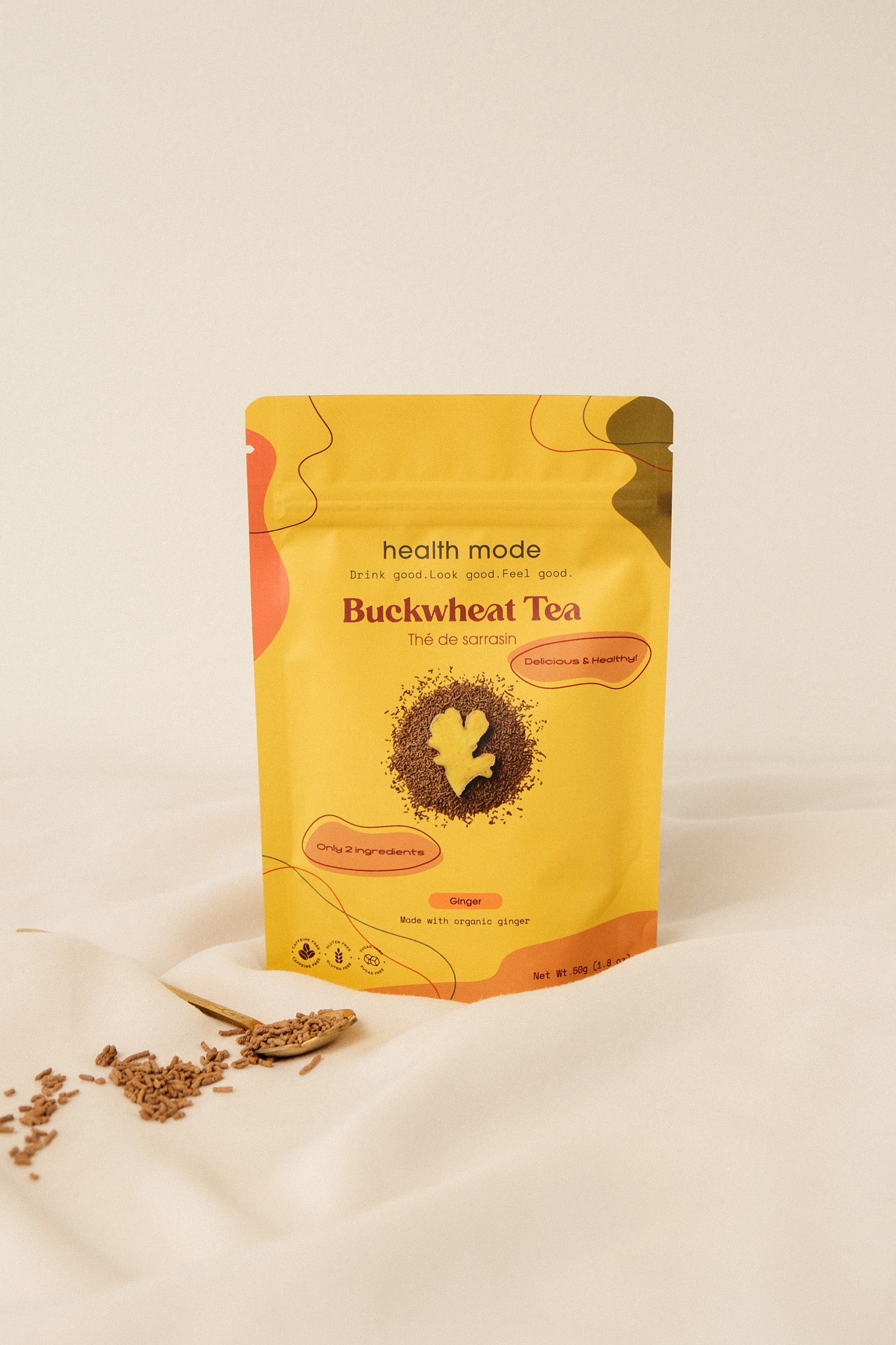 Roasted Tartary Buckwheat Tea with Ginger roots